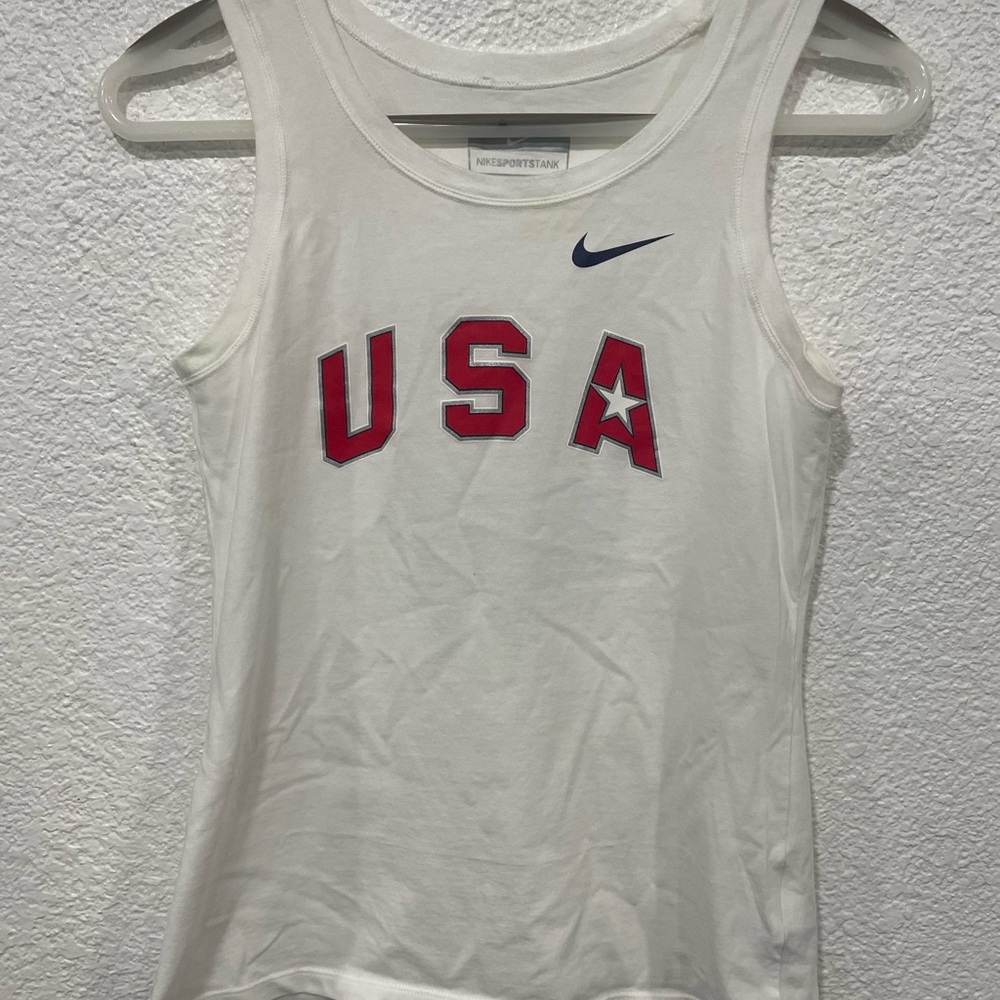 NIKE DRI-FIT Women’s USA Olympics Tank-Top Shirt White sz Med